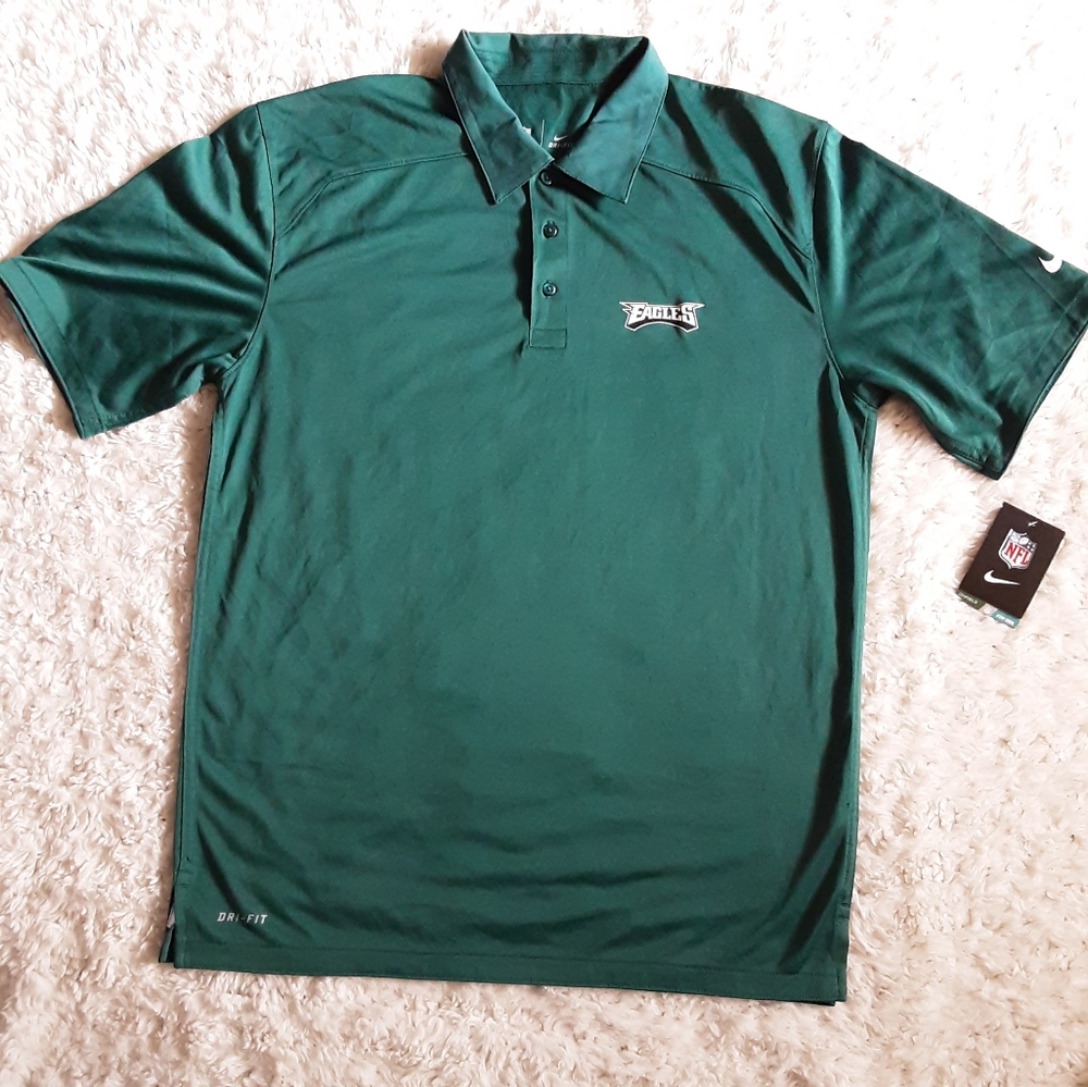 Nike Philadelphia Eagles Polo Shirt Dri Fit, Men's NFL On Field 37407  NWT